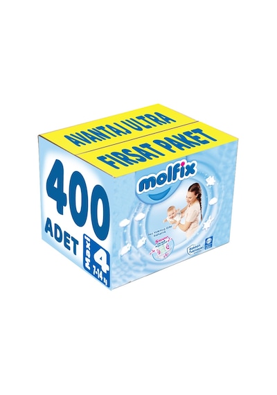 Molfix Bebek Bezi 4 Numara Maxi Avantaj Ultra Fırsat Paketi 400 Adet 4'lü