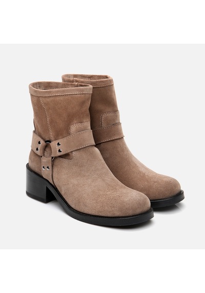 Hotiç Hakiki Deri Vizon Kadın Western Topuklu Bot 01boh297200a450 Vizon-taupe Vizon