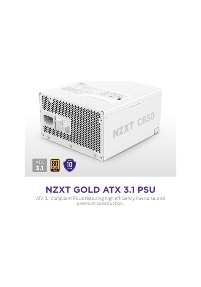 C850 Gold Atx 3.1 - Tam Modüler Düşük Gürültülü Pc Oyun Güç Kaynağı - 850 Watt - 80 Plus Altın - 12v-2x6 Konnektör - Fan Modu -% 100 Japon Kondansatörler - Beyaz C850 Gold Atx 3.1 - Tam Modüler Düşük Gürültülü Pc Oyun Güç Kaynağı - 850 Watt - 80 Plus Altın - 12v-2x6 Konnektör - Fan Modu -% 100 Japon Kondansatörler - Beyaz