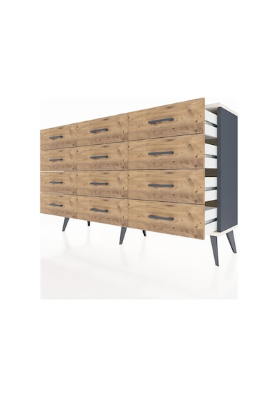 Arges Konsol 12 Çekmeceli 132x30x83 Antrasit-aytaşı/çam Aytaşı/çam Arges Konsol 12 Çekmeceli 132x30x83 Antrasit-aytaşı/çam Aytaşı/çam