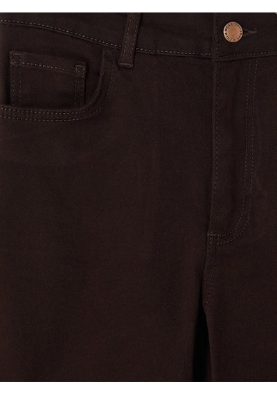 Lcw Jeans Kahverengi Crop Flare Kadın Jean Pantolon