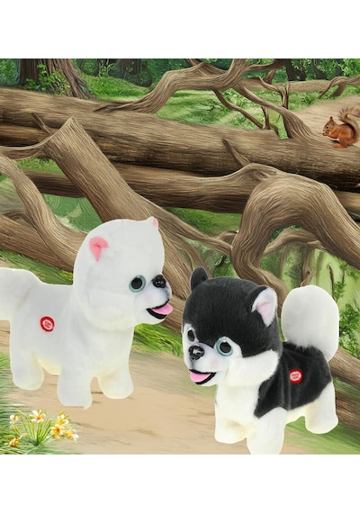 Yürüyen, Ses Tekrarlı, Hareketli Sevimli Peluş Köpek Boo - Cute Pomeranian