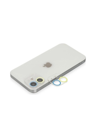 Apple İphone 12 Mini Renkli Kamera Lens Koruma Cam - Sarı-mavi Hmngo48-ıeg4874d Çok Renkli