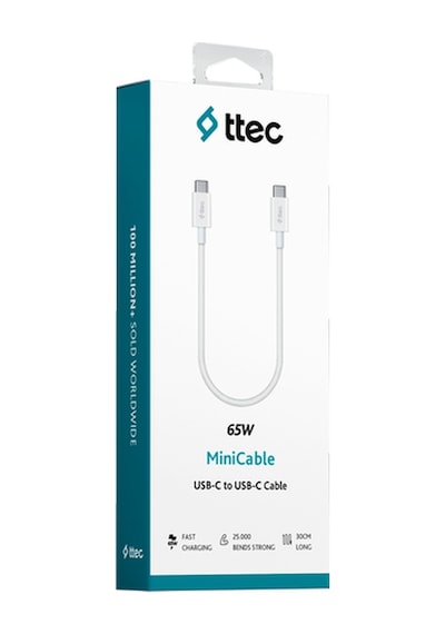 Ttec Usb-c - Usb-c 30cm 60w Pd/qc Hızlı Şarj/data Kablosu