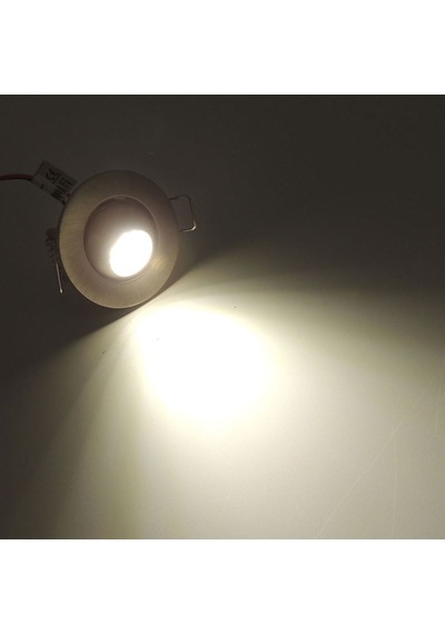 Manda Gözü Saten Krom Sıva Altı Spot Cob Led Armatür 3W Krom