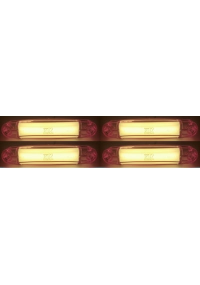 4 Adet Kalın Neon Led Lamba Turuncu 12-24 Volt