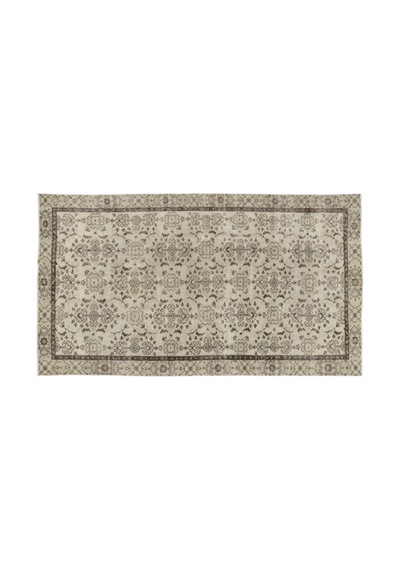 El Dokuması Vintage Yün-pamuk Naturel Halı 13184 157 X 279 Cm Çok Renkli