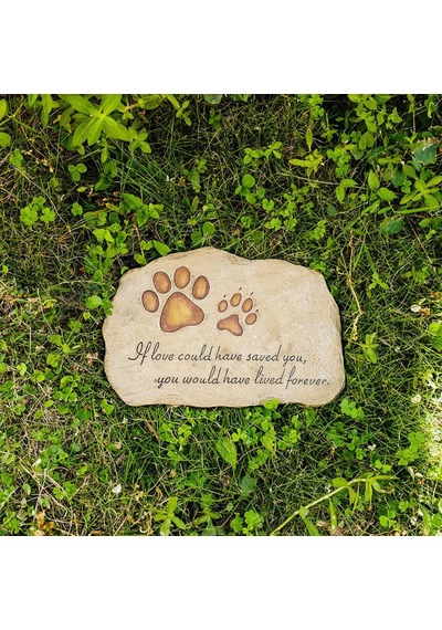 Dolıty Pet Anıt Taş Su Geçirmez Köpek Mezar Marker Arka