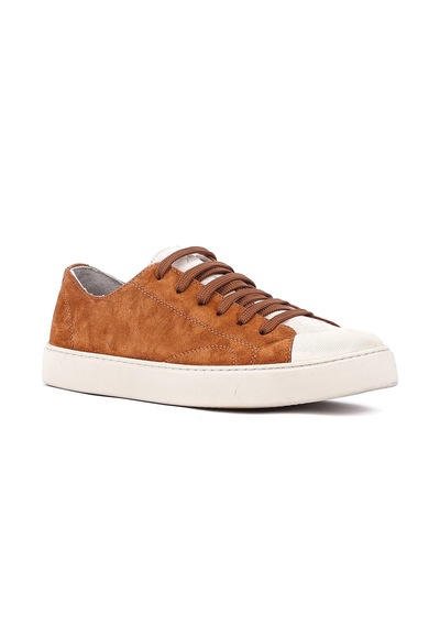 Shoetyle - Hakiki Süet Deri Taba Rengi Erkek Sneaker - 666-01-03 -1550
