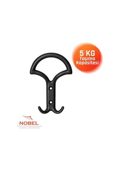 Eta Portmanto Askısı, Metal Vestiyer Askısı, Matsiyah, Duvar Ve Dolap Askılığı 5'li Set Vidalı Matsi Yah