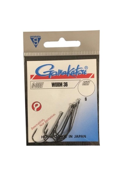 Gamakatsu Worm 36 Siyah No:6 Olta İğnesi 1/6 - Spr146679.00600