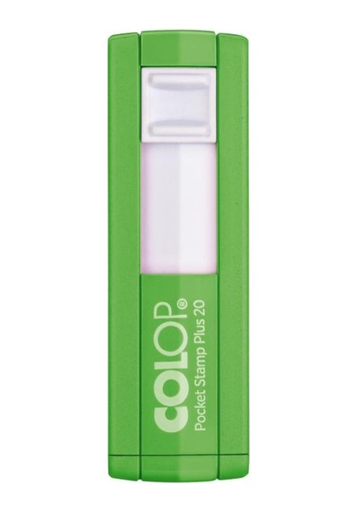Colop Cep20 Kaşe Yeşil Kasa Mavi Keçe - 14x38mm Renksiz