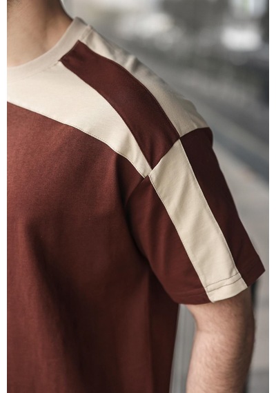Madmext Acı Kahverengi Erkek Şort T-shirt Takımı E7346 Acı Kahverengi