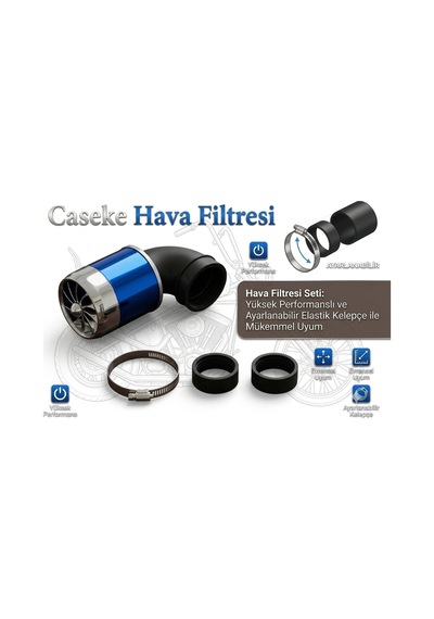 Sgm Cg Hava Filtresi Modifiye Açık Performans 35-42-48mm Mavi