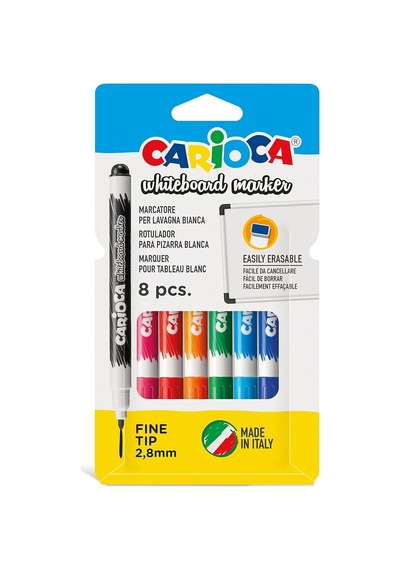 Carioca Beyaz Tahta Kalemi 8 Renk 8'li Pvc 2.8 Mm Genel
