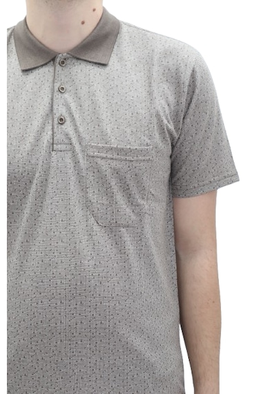 Santa Dmctekstil Erkek Jakarlı Desenli Klasik Kesim Rahat Kalıp Tek Cepli Polo Yaka T-shirt Kahverengi Santa Dmctekstil Erkek Jakarlı Desenli Klasik Kesim Rahat Kalıp Tek Cepli Polo Yaka T-shirt Kahverengi