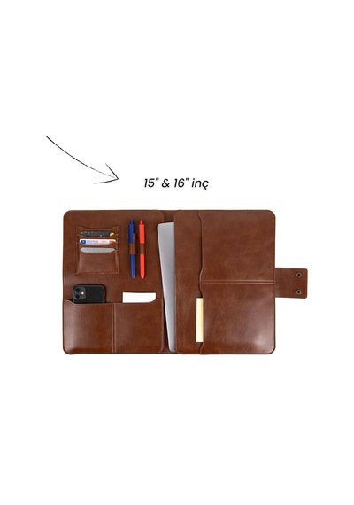 Mussen Macbook Neo Air Pro 15-16 İnç Organizer Evrak & Laptop & Tablet Çantası Taba Nova