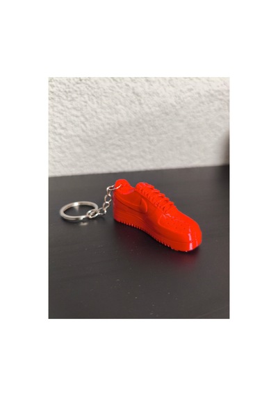 3d Baskı Sneaker Tasarımlı Anahtarlık Dekoratif Spor Ayakkabı Modeli Kırmızı