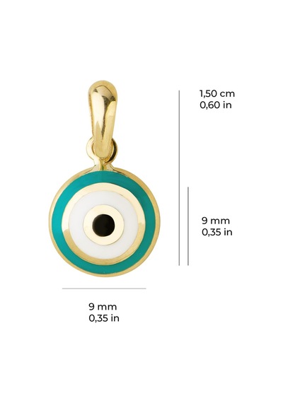 Goldkupe 14 Ayar Altın Nazar Kolye Ucu 0,72 Gr-6400 Altın