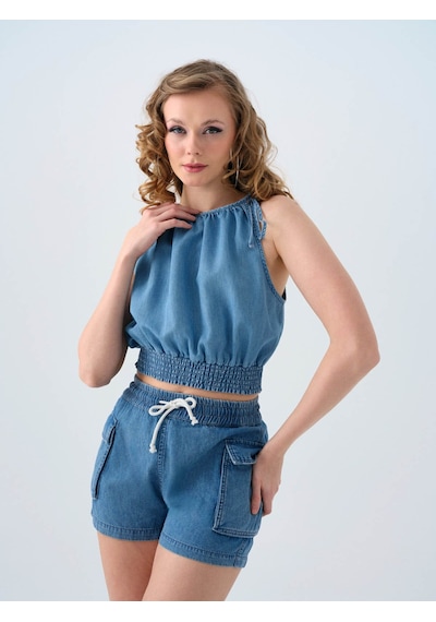Loft Mavi Kadın Bluz Lf2039845 Mavi