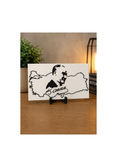 Atatürk Standlı Tablo Dekoratif Süs 1 Adet 16 X 10
