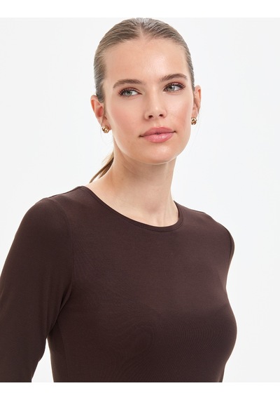 Pierre Cardin Kadın Kahverengi Bluz Örme 50317061-vr029 Kahverengi