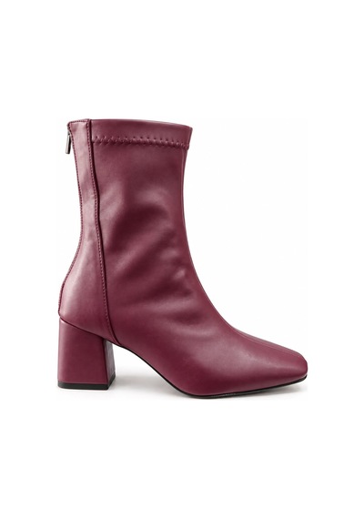 Dabab Shoes Azra Kadın Bordo Streç Cilt Kare Burun Arka Fermuarlı 6 Cm Kalın Topuklu Bot Bootie Dabab Shoes Azra Kadın Bordo Streç Cilt Kare Burun Arka Fermuarlı 6 Cm Kalın Topuklu Bot Bootie