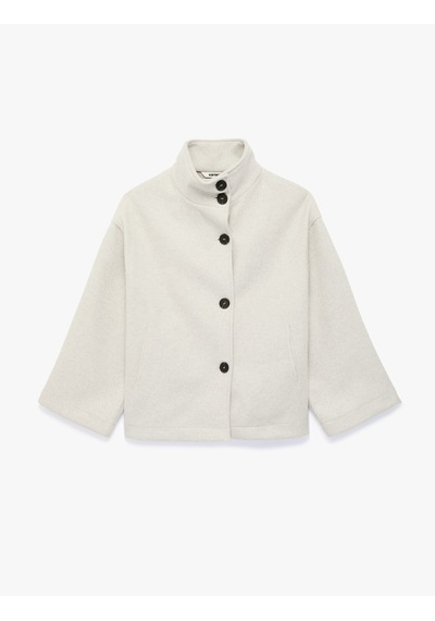 Koton Cepli Düğmeli Uzun Kollu Oversize Kısa Dik Yaka Kaşe Kaban Vızon Melanj 7wak00203ew Vizon Koton Cepli Düğmeli Uzun Kollu Oversize Kısa Dik Yaka Kaşe Kaban Vızon Melanj 7wak00203ew Vizon