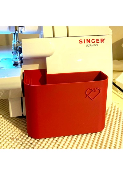 Singer Overlok Makinesi İçin Çöp Kutusu - Kırmızı