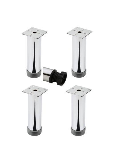 Mobilya Kanepe Baza Koltuk Çekyat Yükseltme Ayağı Tablalı Krom Metal 15 Cm 4 Adet 6395751