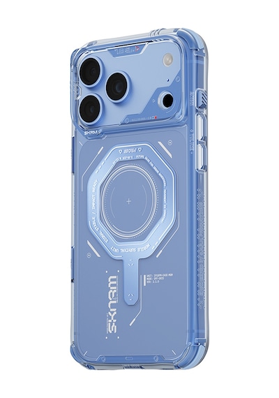 Apple Uyumlu iPhone 18 Pro Max Uyumlu Kılıf Skinarma M-safe Şarj Özellikli Airbag Tasarımlı Magma Kapak Mavi