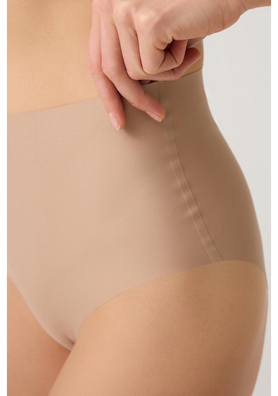 Los Ojos Lazer Kesim Yüksek Bel Görünmez Külot High Waisted Briefs Bej
