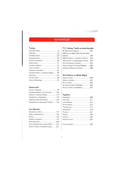 8.Sınıf Tüm Dersler Soru Bankası - 4Element Yayınları