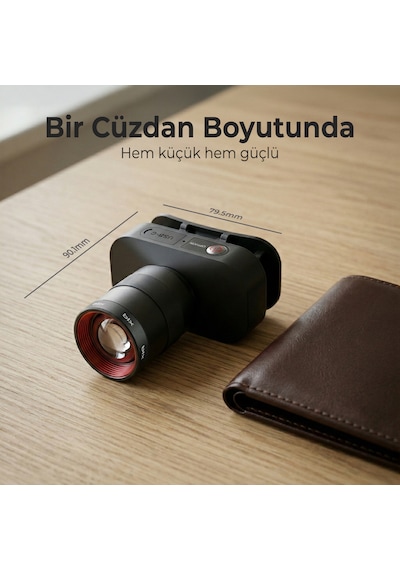 Bix Bxt1fl Şarj Edilebilir 10w Kafa Feneri 750 Lümen 2500 Mah, Zooming Özellikli Led Kafa Lambası Siyah