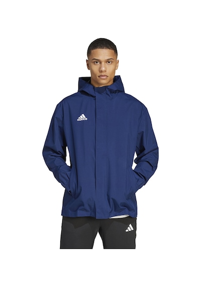 Adidas Ent22 Aw Jkt Erkek Futbol Antrenman Yağmurluk Ik4011 Mavi 001