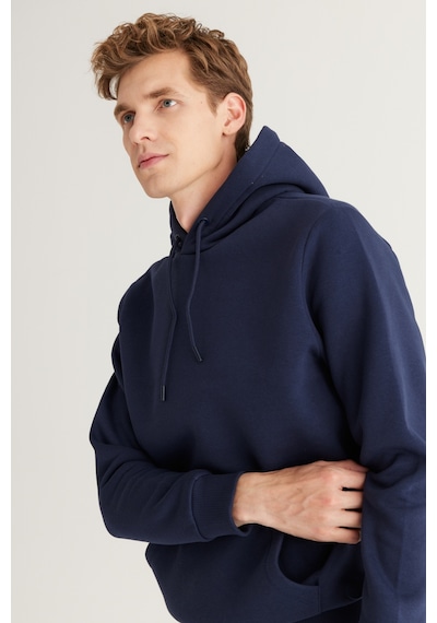 Ac&Co / Altınyıldız Classics Standart Fit Normal Kesim Kapüşonlu Kanguru Cepli Pamuklu Erkek Sweatshirt - Lacivert Ac&Co / Altınyıldız Classics Standart Fit Normal Kesim Kapüşonlu Kanguru Cepli Pamuklu Erkek Sweatshirt - Lacivert