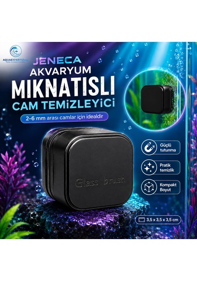 Akvaryum Mıknatıslı Cam Temizleyici - 2-6 Mm Arası Akvaryum Camları İçin Etkili Temizlik - Güçlü Tutunma