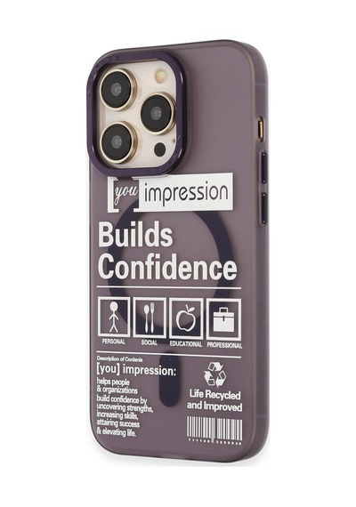 Newface - 876 - Apple iPhone Uyumlu 14 Pro Kılıf Apollo Magneticsafe Desenli Kapak - Apollo Mor - Aconcept - - 6