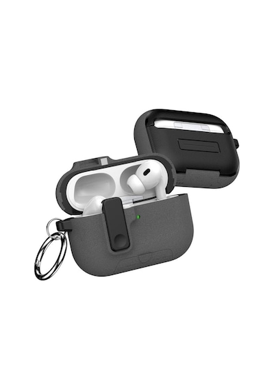 Ayrex Airpods Pro 3 İle Uyumlu Fabric Serisi Özel Kilitli Tasarım Ve Kumaş Yüzeyli Kılıf Darbelere Karşı Koruyuc