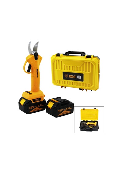 Cordless Shear Yellow Bn-5 Hs-155 Şarjlı Bağ Makası 2 Batarya