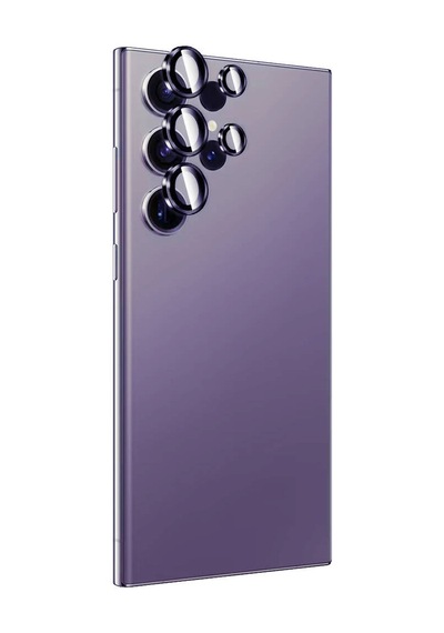 Galaxy   Uyumlu  S24 Ultra Zore Titanium Premium Thtterli Kamera Lens Koruyucu-mor Mor