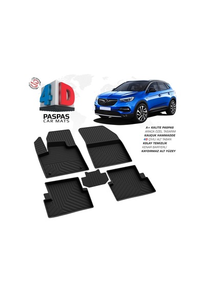 Opel Grandland X 4d Araca Özel Havuzlu Kauçuk Paspas 2017 Ve Üzeri