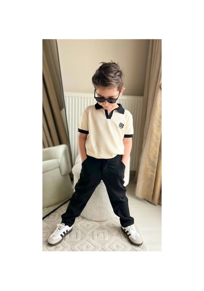 Azra Erkek Çocuk Pantolon Takım Krem