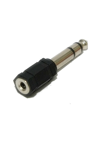 6.3 MM Stereo Erkek 3.5MM Stereo Dişi Adaptör Jak Fişi 2'li Paket