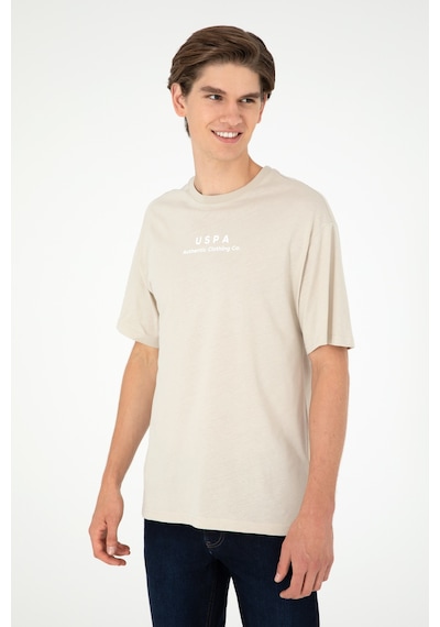 U.S. Polo Assn. Erkek Comfort Fit Bisiklet Yaka Taş Tişört 50294322-VR049