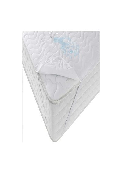 Altın Karma Bebe 60x120 Cm Kapitoneli Sıvı Geçirmez Alez Köşe Lastikli Beyaz