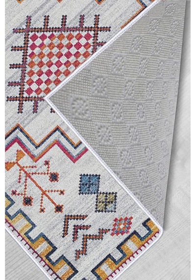 Rovigo Home Dijital Baskı Yıkanabilir Kaymaz Taban Salon Halısı RVG0207-SD805 Çok Renkli