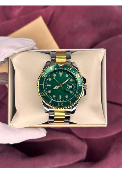 Yeşil-gold Kadran Submariner Otamatik Erkek Kol Saati Altın - Gümüş