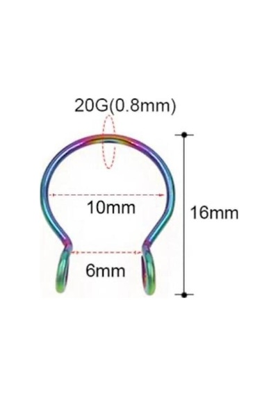 Piercing Paslanmaz Rengarenk - 647612797 Rengarenk