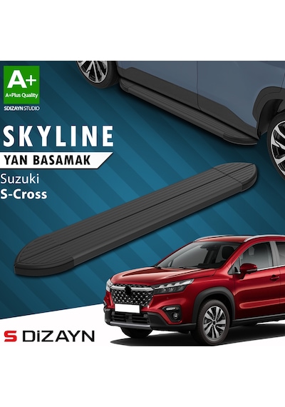 S-dizayn Suzuki Sx4 2 S-cross Skyline Siyah Yan Basamak 173 Cm 2014-2021 A+ Kalite